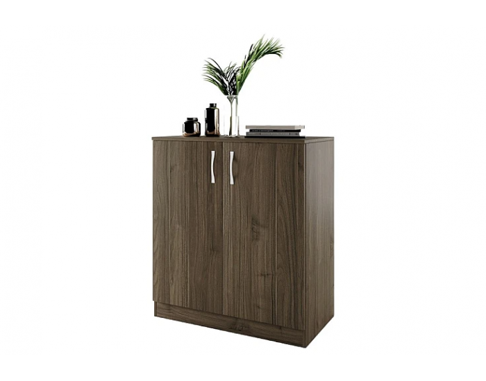 Шкаф Мебели Богдан Модел 276/ 3009, с два рафта, плавно затваряне, Орех адмирал