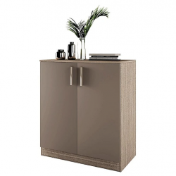 Шкаф Мебели Богдан Модел 276/ 3009, с два рафта, плавно затваряне, мока/лате - Спалня