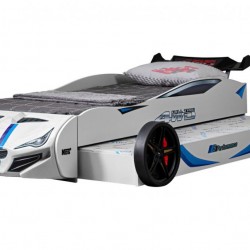 Детско Легло Кола Пилот и Навигатор, Бяло - Детска стая