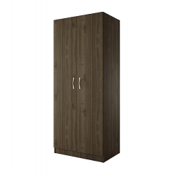 Гардероб Мебели Богдан Модел 138 / 1007, Двукрилен, с лост и рафтове, Oрех адмирал - Гардероби