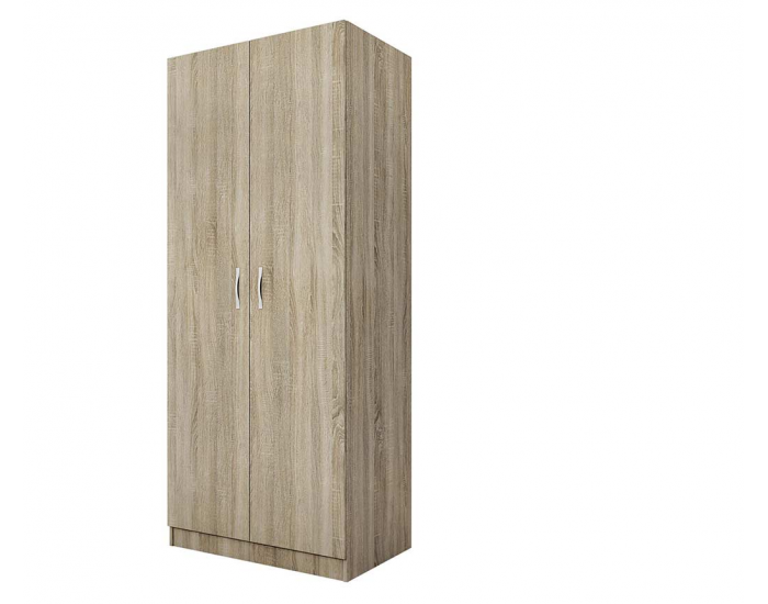 Двукрилен гардероб Мебели Богдан Модел 1007, Сонома тъмна