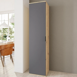 Гардероб за Антре Mod 4089, Дъб артисан, Графит - Шкафове за обувки