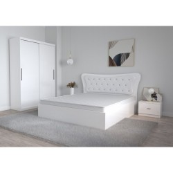 Спален комплект Данте, Бяло - Bogdan Furniture Kom