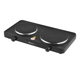 Електрически двоен котлон 1000 W + 1500 W чугунен, черен - Топ оферти