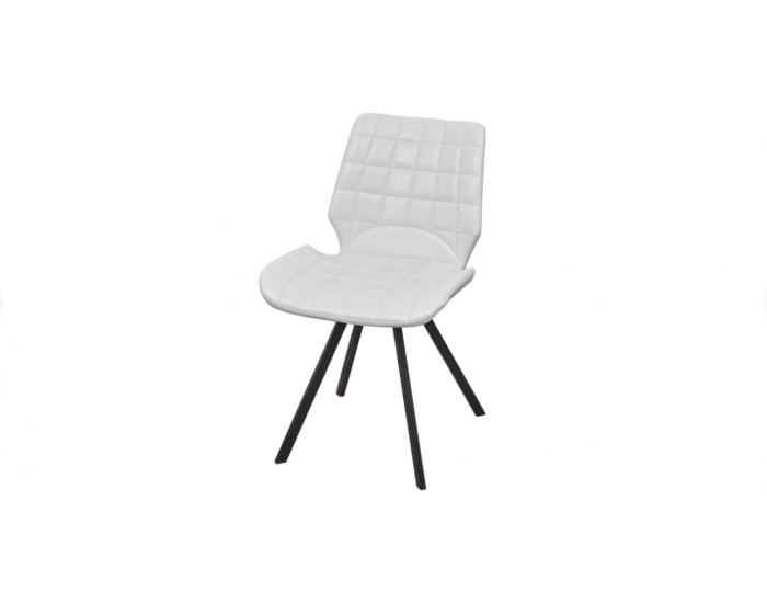 Трапезни столове, 4 бр, бели, изкуствена кожа Трапезни столове, 4 бр, бели, изкуствена кожа