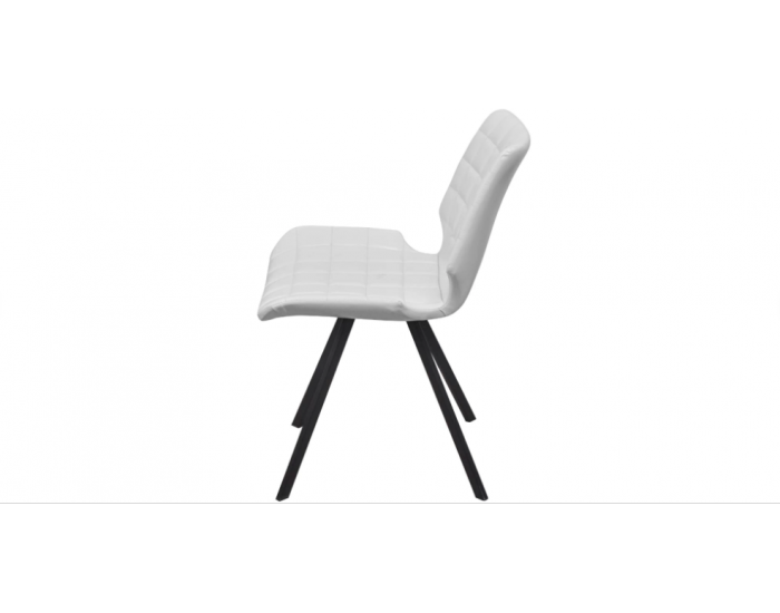 Трапезни столове, 4 бр, бели, изкуствена кожа Трапезни столове, 4 бр, бели, изкуствена кожа