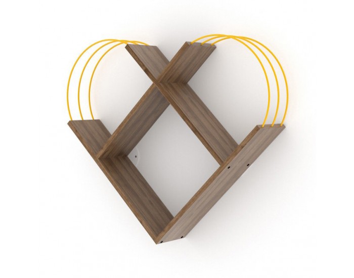 Етажерка Сърце, Дъб и Жълто