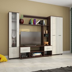 Секция Весна BM с място за ТВ, венге и бяла слива - Bogdan Furniture Kom