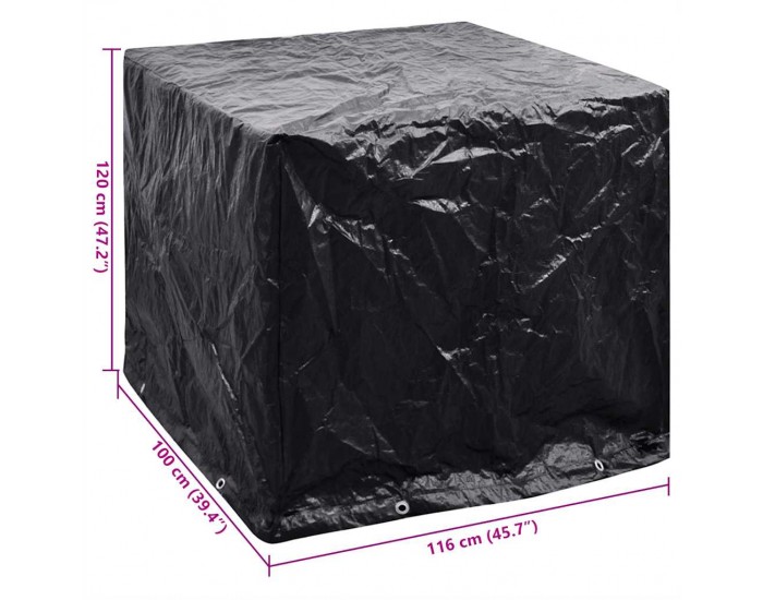 Покривало за IBC контейнер с 8 капси 116x100x120 см