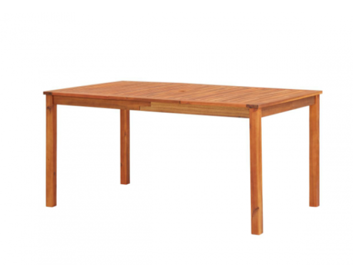 Sonata Градинска маса, 150x90x74 см, акация масив, с дупка за чадър