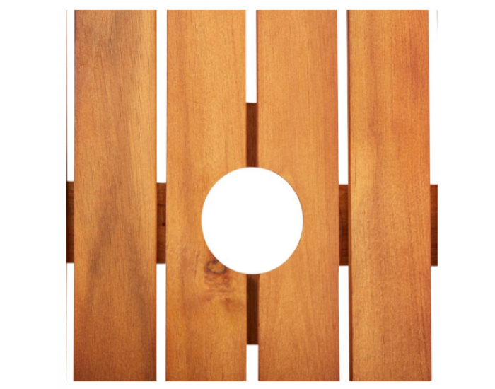 Sonata Градинска маса, 150x90x74 см, акация масив, с дупка за чадър