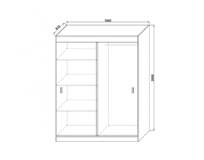 Спален комплект Данте, Сонома и бяло, с огледало Спален комплект Данте, Сонома и бяло, с огледало