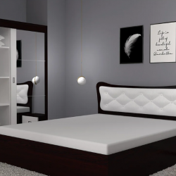 Спален комплект Данте, Венге и бяло, с огледало - Bogdan Furniture Kom