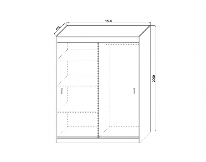 Спален комплект Данте, Венге и бяло, с огледало Спален комплект Данте, Венге и бяло, с огледало
