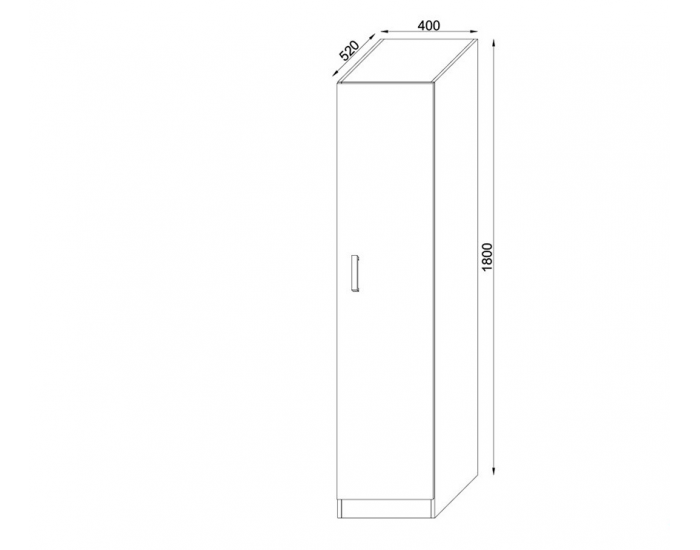 Еднокрилен гардероб Топ 1 А (ЛОСТ + РАФТ), Дъб крафт златен Еднокрилен гардероб Топ 1 А (ЛОСТ + РАФТ), Дъб крафт златен