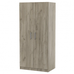 Двукрилен гардероб Топ 2 Б (ЛОСТ И РАФТОВЕ), Дъб крафт Сив Двукрилен гардероб Топ 2 Б (ЛОСТ И РАФТОВЕ), Дъб крафт Сив - Bogdan Furniture Kom