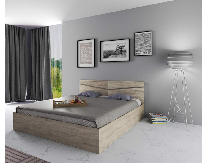 Спалня Модел 172 / 2008, с табла, Сонома тъмна