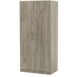 Двукрилен гардероб Топ 2 А (ЛОСТ И РАФТ), Дъб крафт Сив Двукрилен гардероб Топ 2 А (ЛОСТ И РАФТ), Дъб крафт Сив - Bogdan Furniture Kom