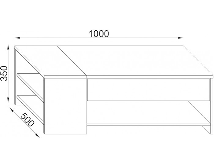 Холна маса с чекмедже ТИНДУС, Бяло и бетон Холна маса с чекмедже ТИНДУС, Бяло и бетон
