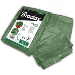 Покривало – платнище Bradas, подсилено 6 x 10m, 90 гр/м2 – зелено - Bradas