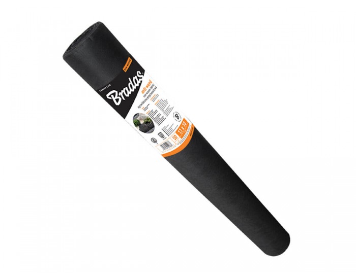 Покривало (агротекстил) от нетъкан текстил против плевели Bradas 50гр. черно, 1,6м х 100м Покривало (агротекстил) от нетъкан текстил против плевели Bradas 50гр. черно, 1,6м х 100м