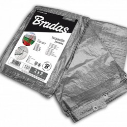 Покривало – платнище Bradas подсилено, 5 x 8m, 120 гр/м2 – сиво - Bradas