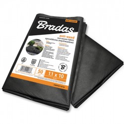 Покривало (агротекстил) от нетъкан текстил против плевели Bradas 50гр. черно, 1,6м х 5м - Bradas