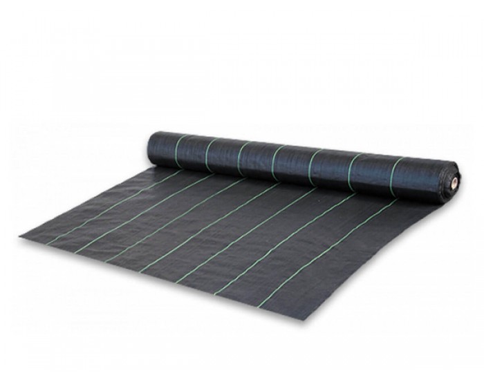 Покривало (агротекстил) от тъкан текстил против плевели Bradas 70гр. PP черно UV, 1,1м х 100м