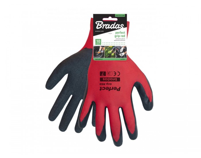 Ръкавици Bradas PERFECT GRIP RED латекс, размер 9