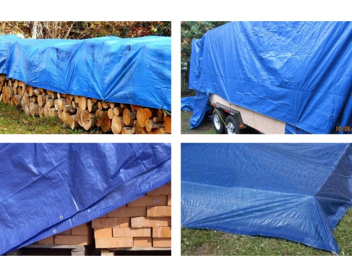 Покривало – платнище Bradas STANDARD, 5 x 8m, 50 гр/м2 – синьо