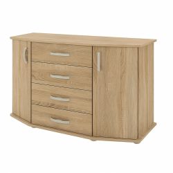 Скрин Мебели Богдан модел Poly, с чекмеджета, Сонома - Bogdan Furniture Kom