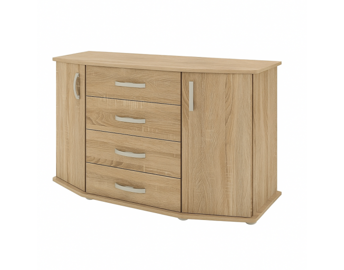 Скрин Мебели Богдан модел Poly, с чекмеджета, Сонома