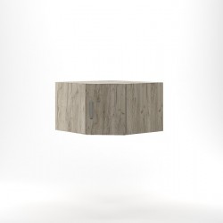 Ъглова надстройка за гардероб ТОП, Дъб крафт Сиво - Гардероби и шкафове