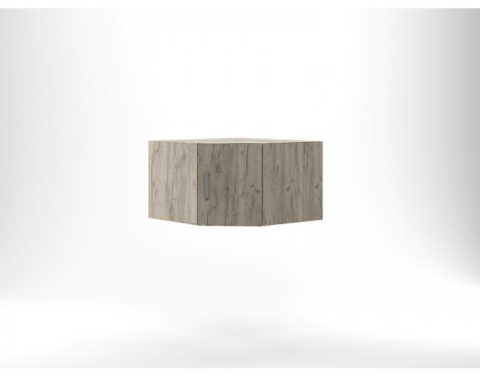 Ъглова надстройка за гардероб ТОП, Дъб крафт Сиво