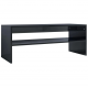 Маса за кафе, черен гланц, 100x40x40 см, инженерно дърво