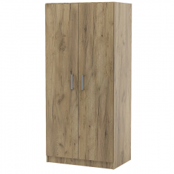 Двукрилен гардероб Топ 2 Б (ЛОСТ И РАФТОВЕ), Дъб крафт Златен Двукрилен гардероб Топ 2 Б (ЛОСТ И РАФТОВЕ), Дъб крафт Златен - Bogdan Furniture Kom