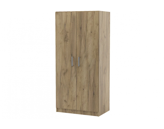 Двукрилен гардероб Топ 2 Б (ЛОСТ И РАФТОВЕ), Дъб крафт Златен Двукрилен гардероб Топ 2 Б (ЛОСТ И РАФТОВЕ), Дъб крафт Златен