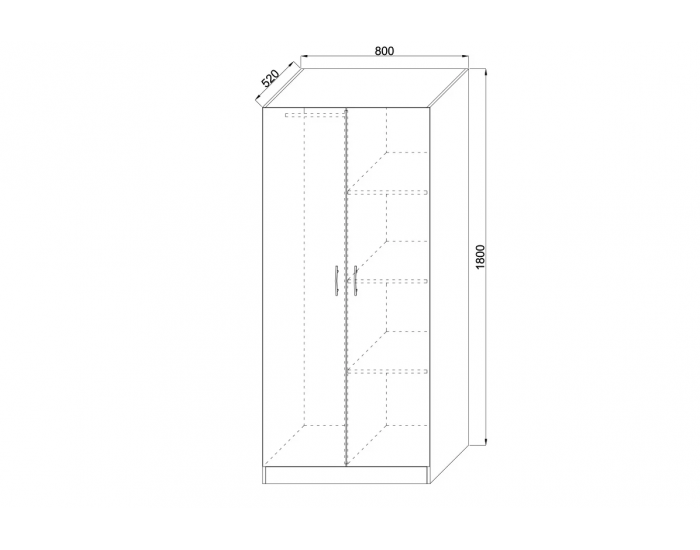 Двукрилен гардероб Топ 2 Б (ЛОСТ И РАФТОВЕ), Дъб крафт Златен Двукрилен гардероб Топ 2 Б (ЛОСТ И РАФТОВЕ), Дъб крафт Златен