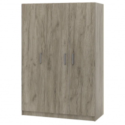 Трикрилен гардероб Топ 3, Дъб крафт сиво - Bogdan Furniture Kom
