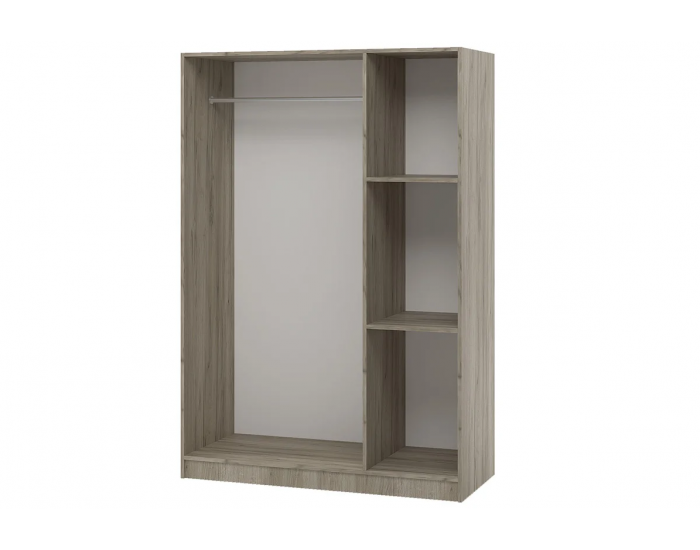 Трикрилен гардероб Топ 3, Дъб крафт сиво Трикрилен гардероб Топ 3, Дъб крафт сиво