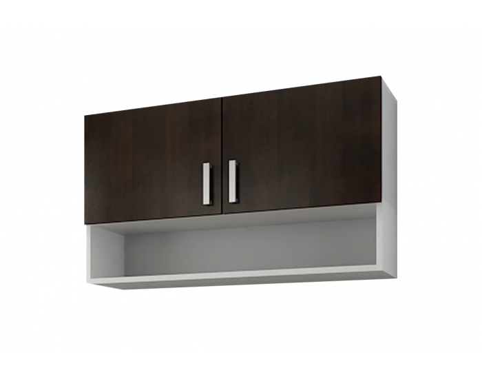 Модул Кети 15 горен шкаф, Бяло и венге