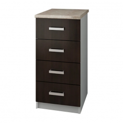 Модул Кети 6 долен шкаф, бяло и венге - Bogdan Furniture Kom