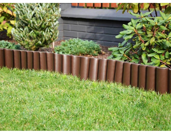 Декоративна градинска ограда PALGARDEN, дължина, 2.5м кафява