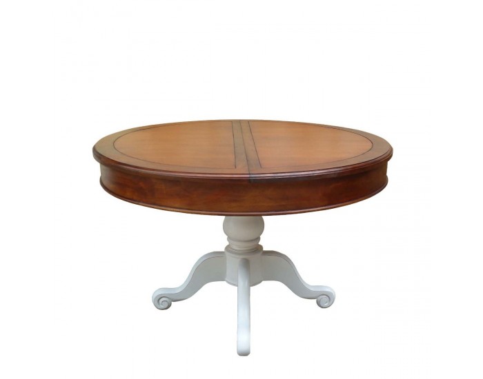 Разтегателна маса EX Home модел Mahagon, 120-160 см, Масив, Бяла Разтегателна маса EX Home модел Mahagon, 120-160 см, Масив, Бяла