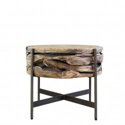 Холна маса EX Home модел Roka, 60 см, Тиково дърво - EX Home