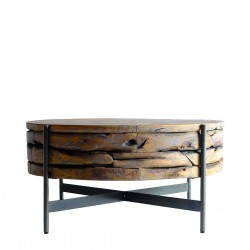 Холна маса EX Home модел Roka, 80 см, Тиково дърво - EX Home