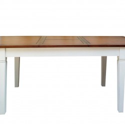 Разтегателна маса EX Home модел Bergamo, 160-220 см, Бял Антик Разтегателна маса EX Home модел Bergamo, 160-220 см, Бял Антик - Трапезни маси