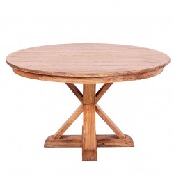 Трапезна маса EX Home модел Majorka Tabaco Kros, 120 см, Масив Трапезна маса EX Home модел Majorka Tabaco Kros, 120 см, Масив - Трапезни маси