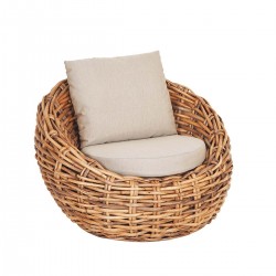 Стол EX Home модел Donut Naturela, Естествен ратан - 