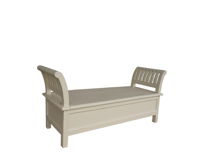 Пейка EX Home модел Bergamo с ракла, Бял антик, Масив